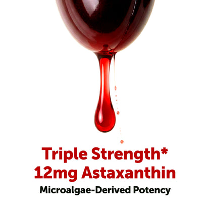 Micro Ingredients Astaxanthin 12mg softgels, tanning pills, Strength Carotenoids Skin Supplement w. 100% Natural Astaxanthin from MicroAlgae