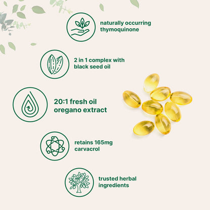 MicroIngre edients Oregano Oil with Black Seed Oil