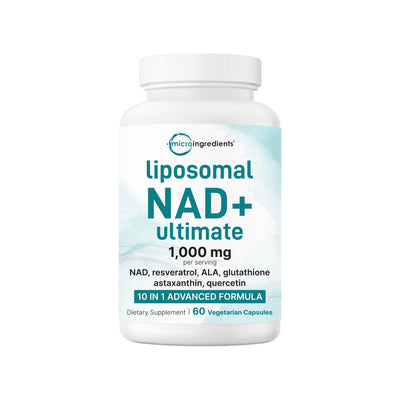 Micro Ingredients Liposomal NAD+ Ultimate 1,000mg, 60 Veggie Capsules
